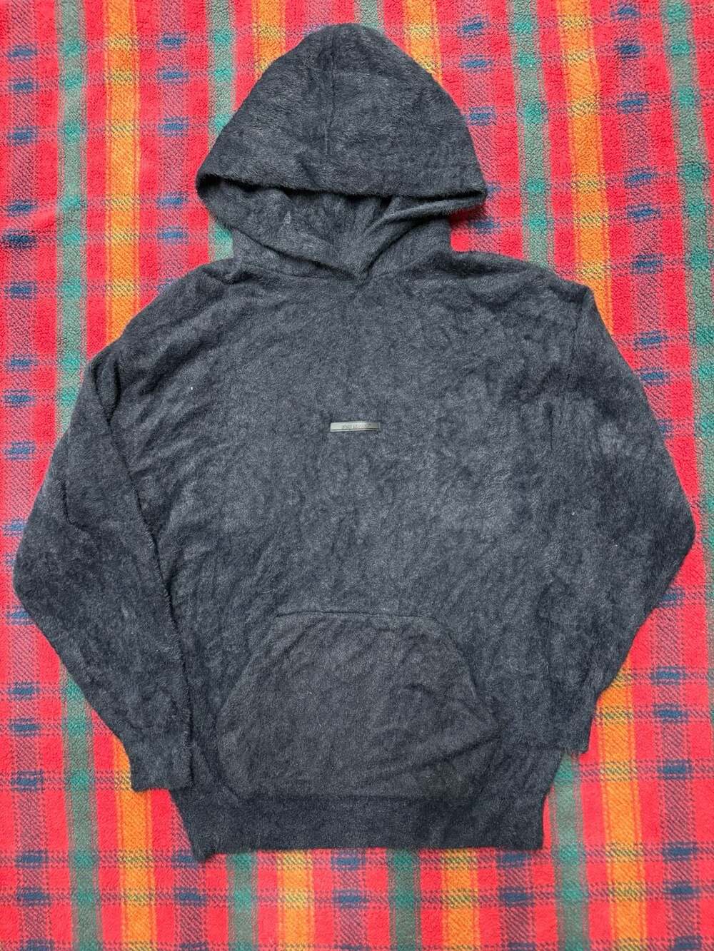 c'est normal Fluffy Polyamid Hoodie Dark Grey